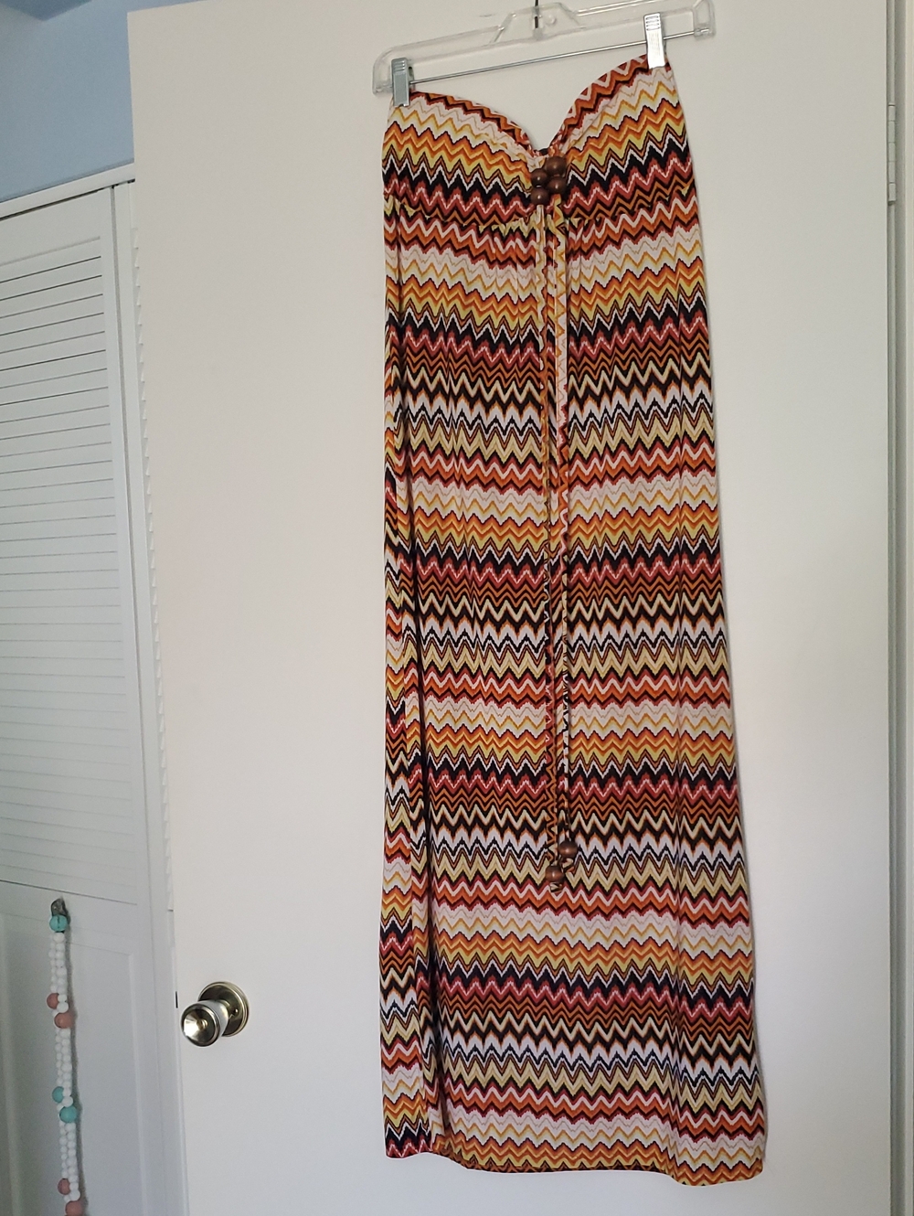 Women's Striped Chevron Maxi Sleeveless Dress in Multi-Color